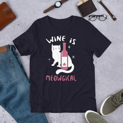 Wine is Meowgical Cat T-Shirt