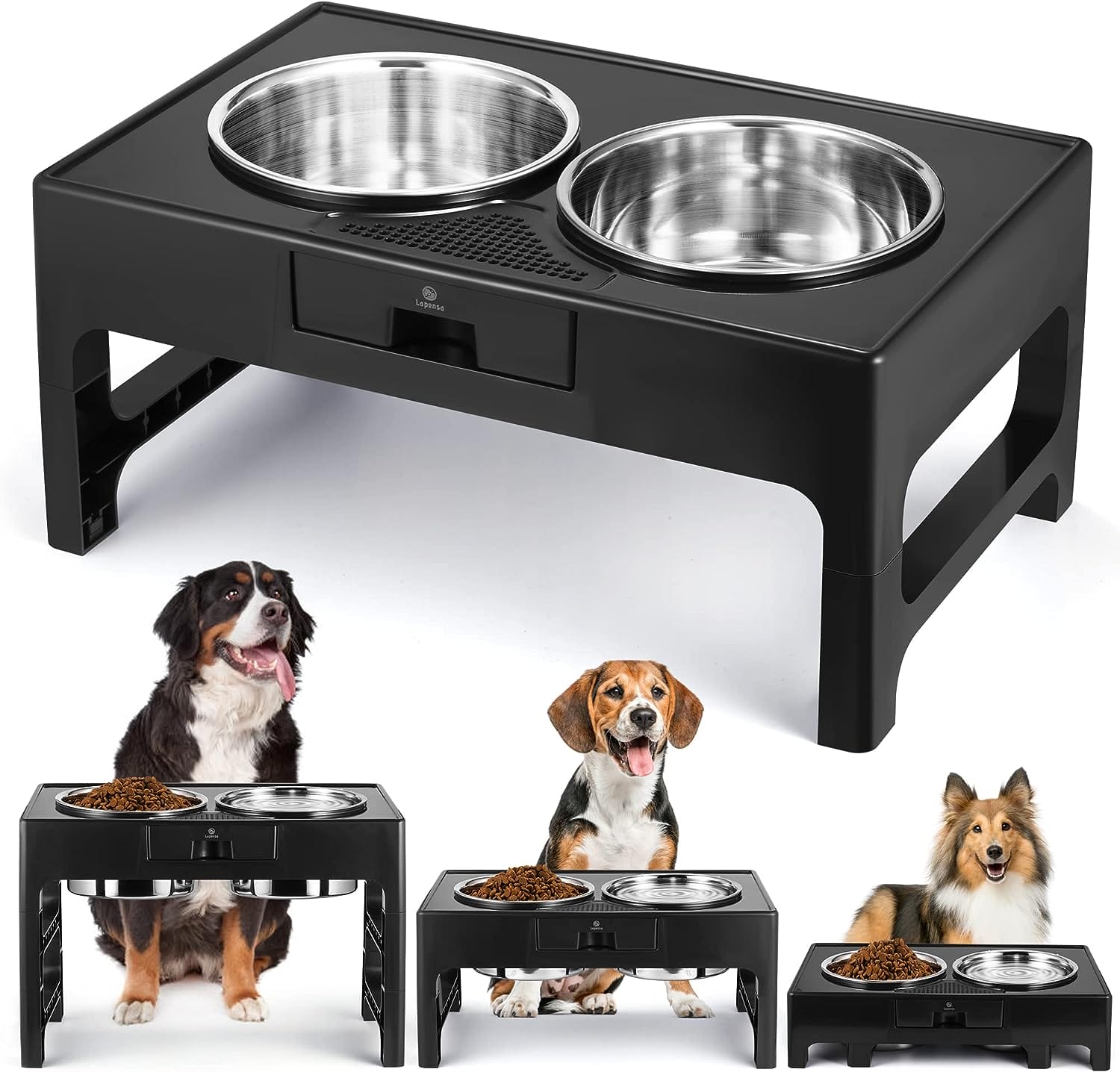 stainless steel raised dog deep bowl with stand review 1