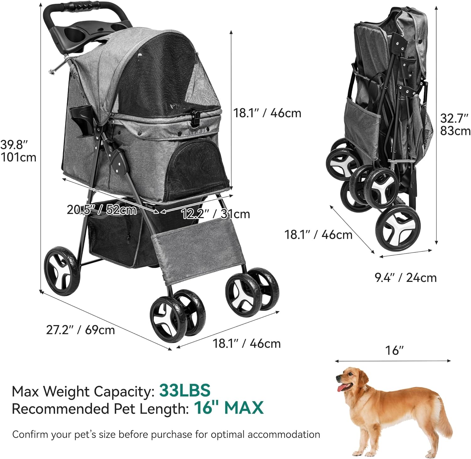 YITAHOME Dog Stroller Review