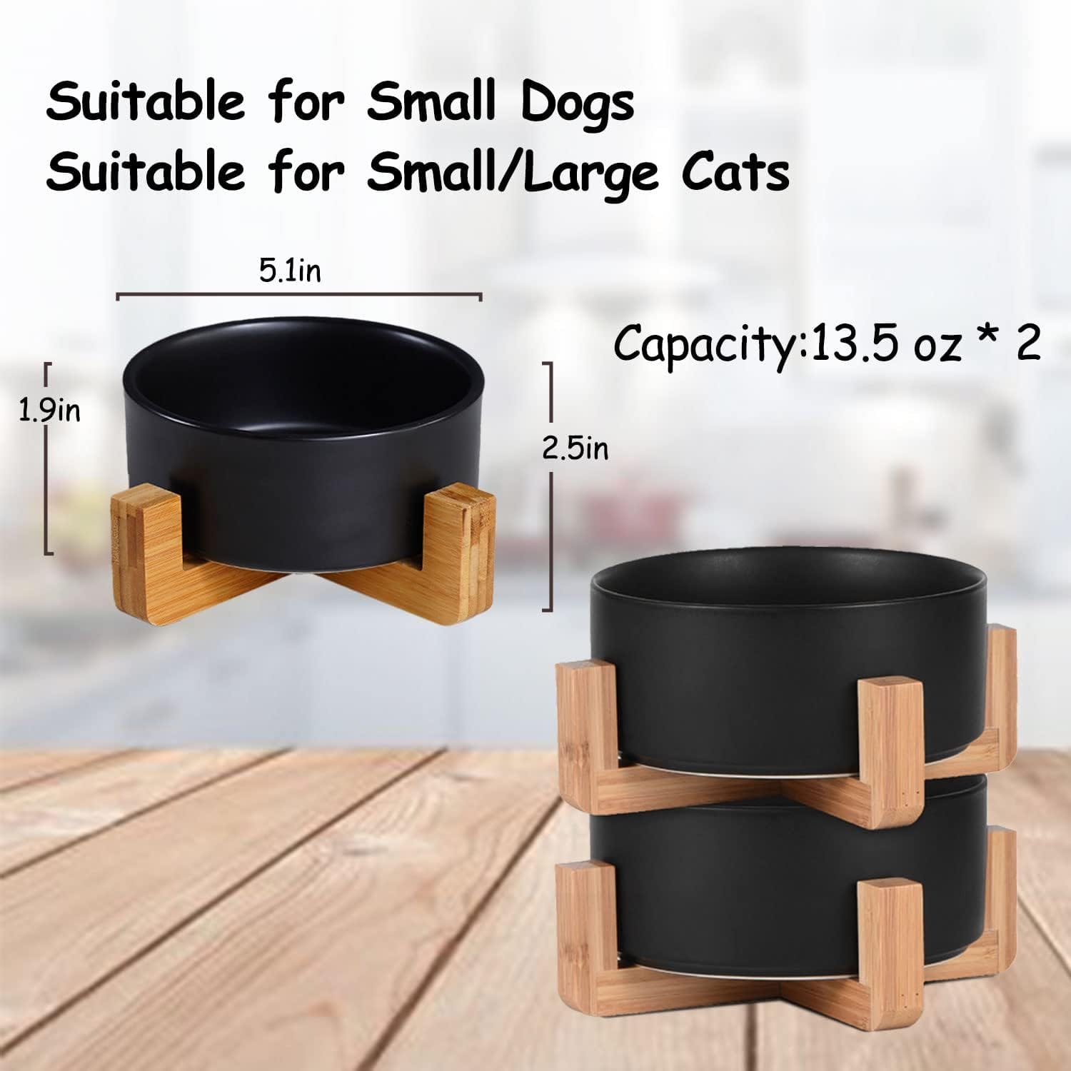 petygooing ceramic pet bowl with stand review 4 4