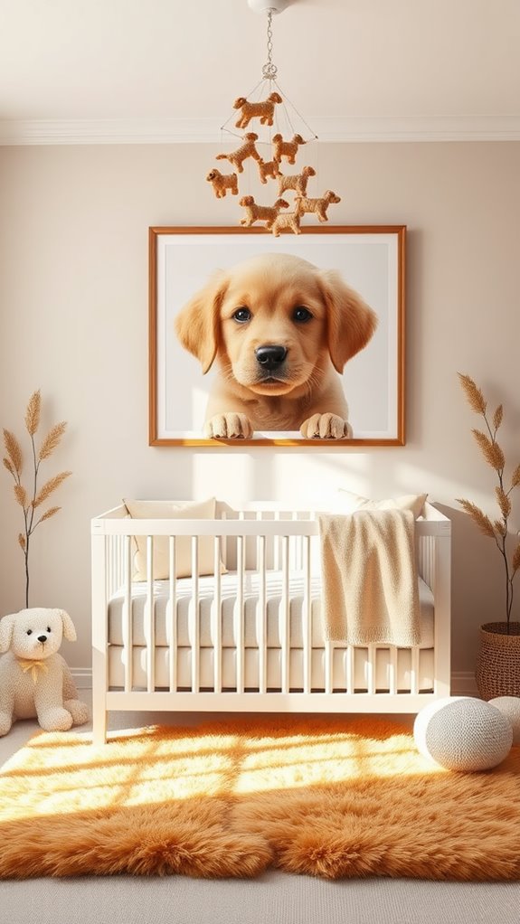 golden retriever nursery art