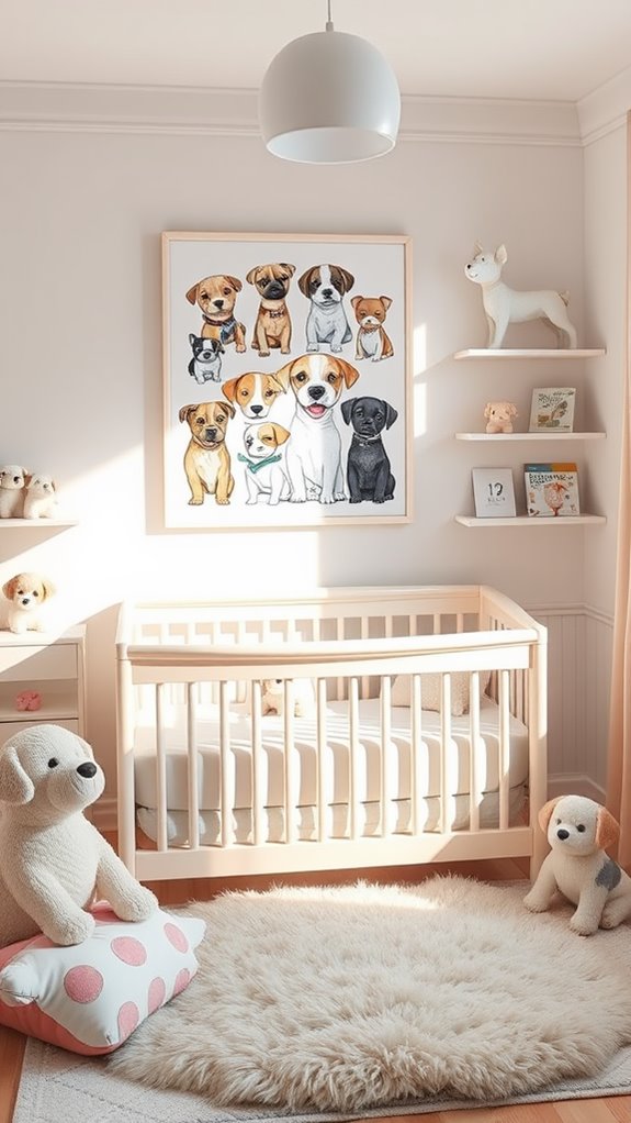 personalized dog nursery art