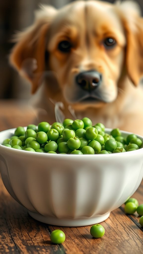 cooked green garden peas