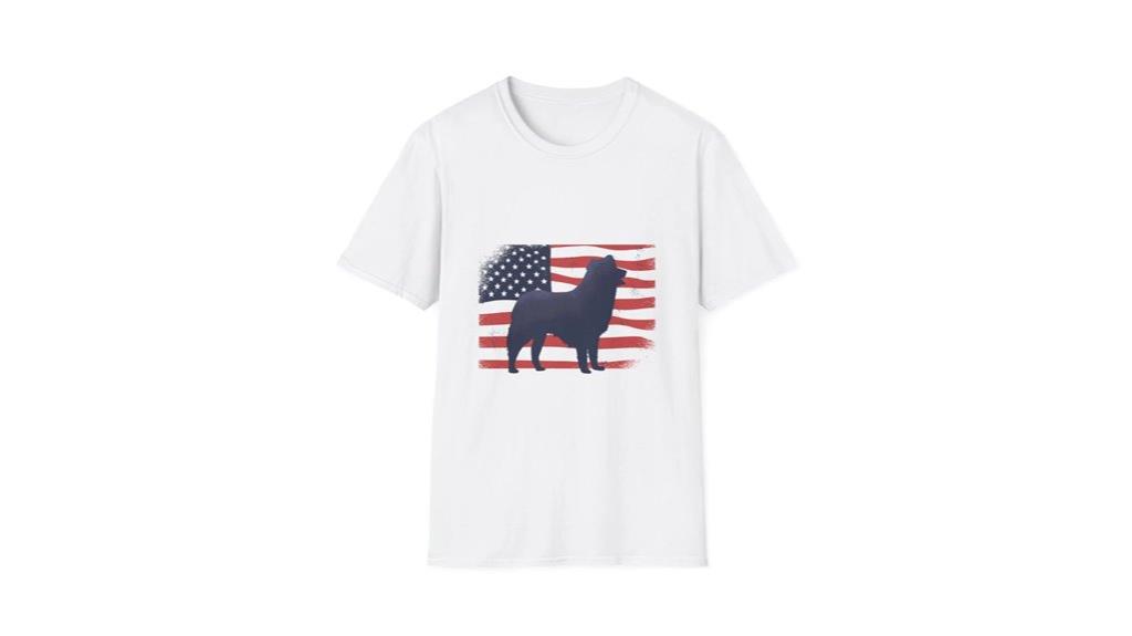 dog silhouette with flag