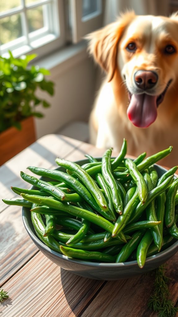 freshly prepared green beans