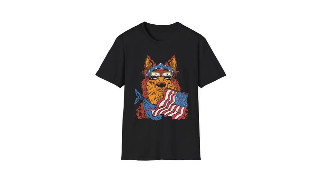 german shepherd american flag