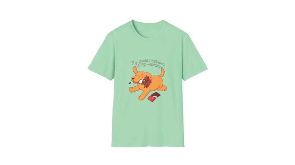 golden retriever valentine shirt