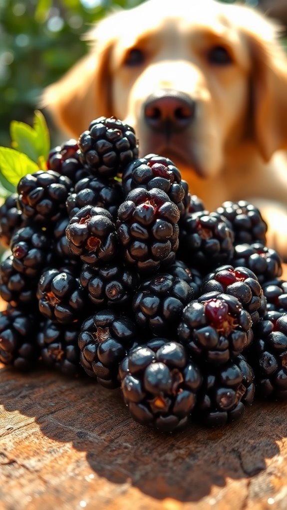 juicy dark purple berries