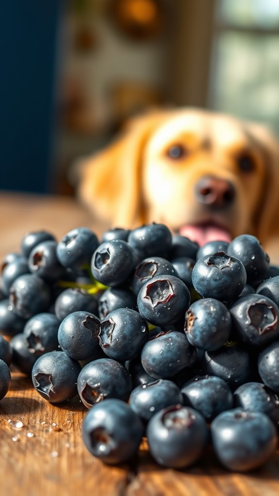 juicy nutritious blue berries