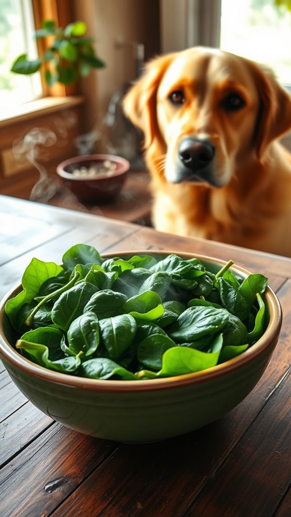 steamed leafy green vegetable